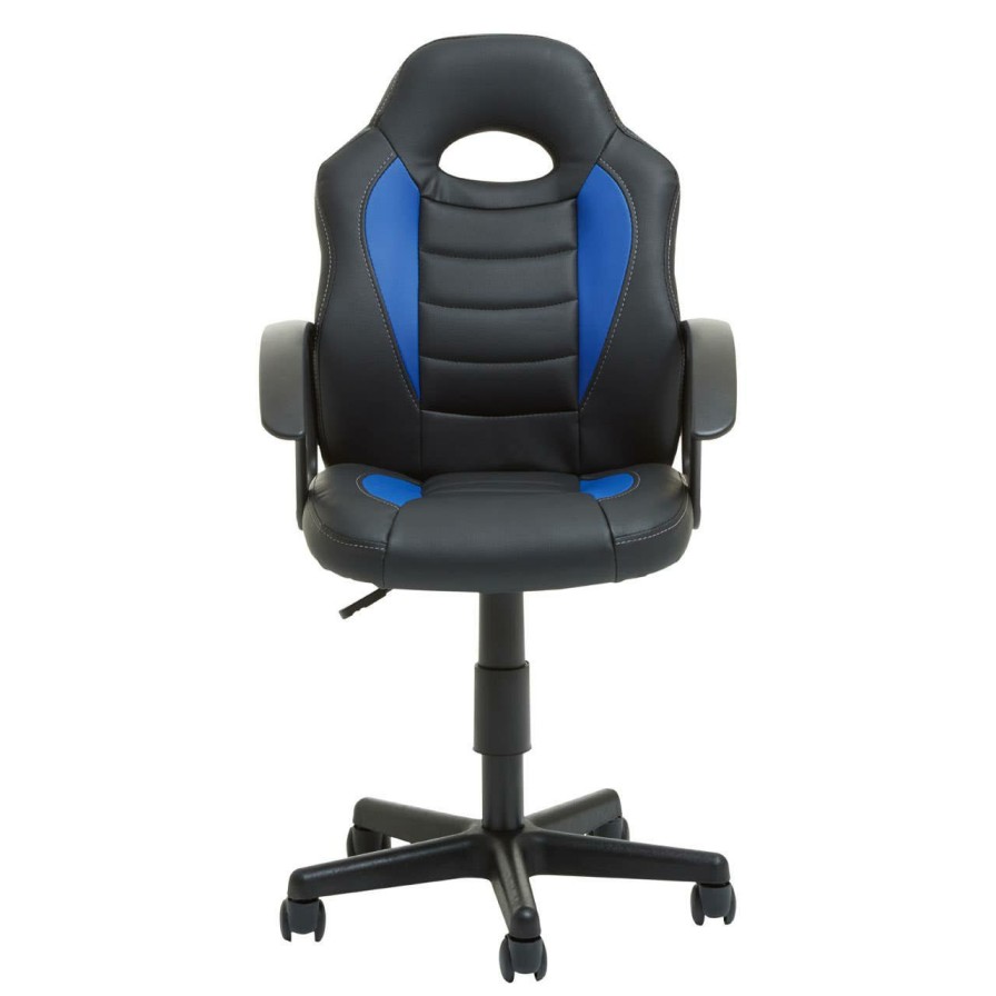 FURNITURE Premier Seating | Black And Blue Pu Home Office Chair