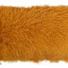 Accessories Bosie Cushions | Bosie Large Ochre Mongolian Lamb Fur Cushion