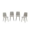 FURNITURE Premier Seating | Tiana Set Of 4 Light Grey Dining Chairs
