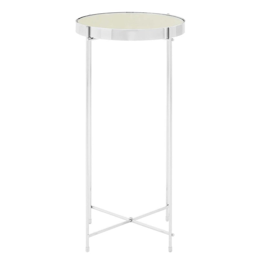 FURNITURE Premier Side Tables | Allure Silver Mirror Tall Side Table