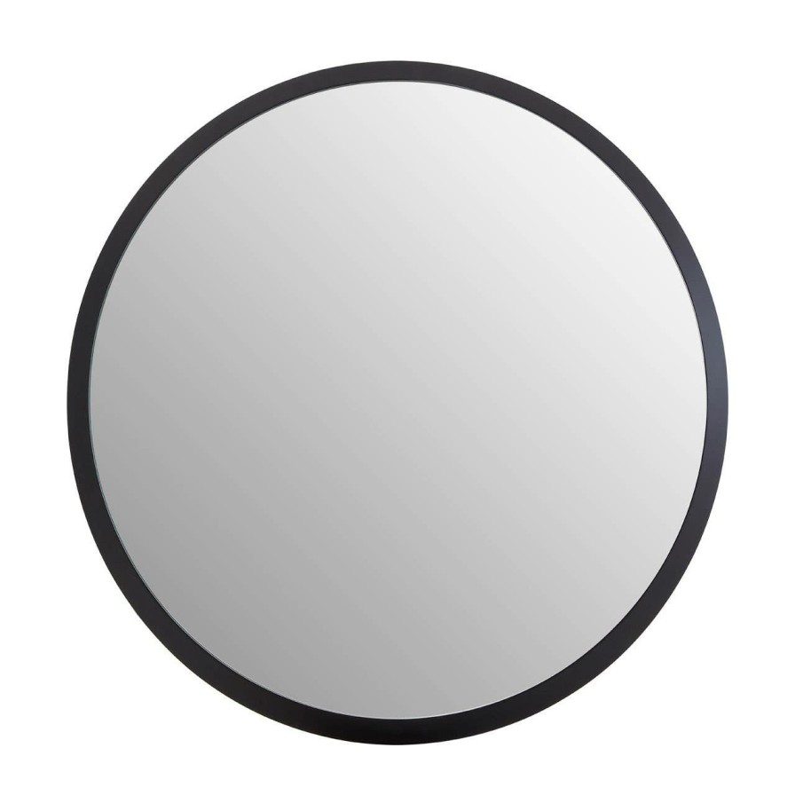 Bathe and Utility Premier Mirrors | Athena Discus Large Black Wall Mirror