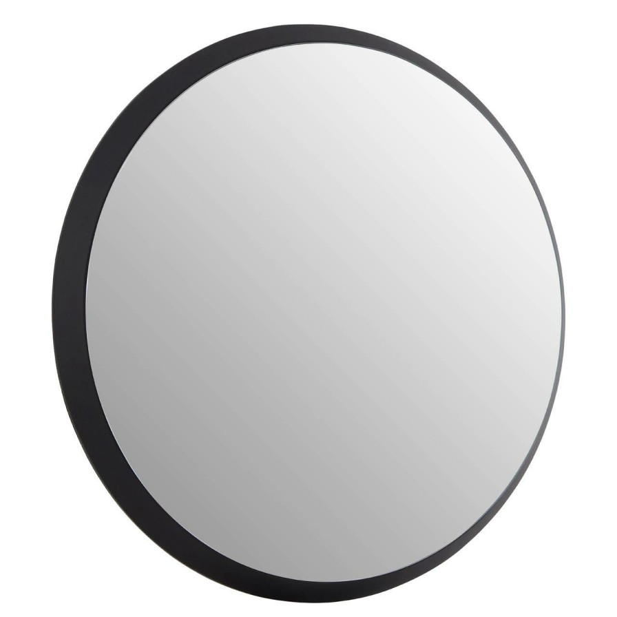 Bathe and Utility Premier Mirrors | Athena Discus Large Black Wall Mirror