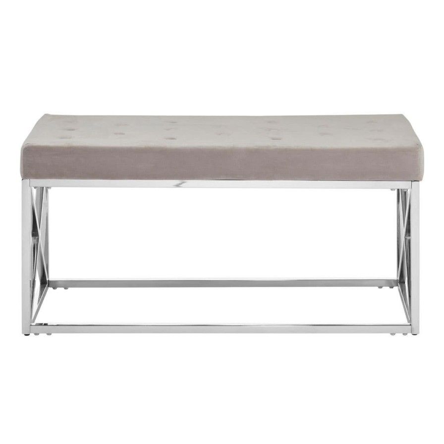 FURNITURE Premier Benches | Allure Mink Tufted Bench