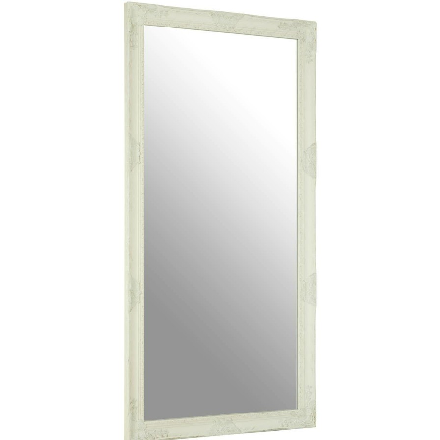 Bathe and Utility Premier Mirrors | Zelma White And Brushed Gold Finish Wall Mirror