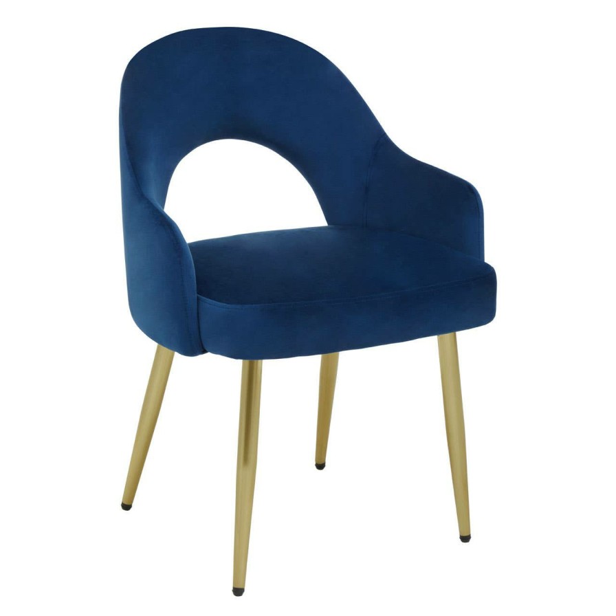 FURNITURE Premier Seating | Dani Midnight Velvet Dining Chair