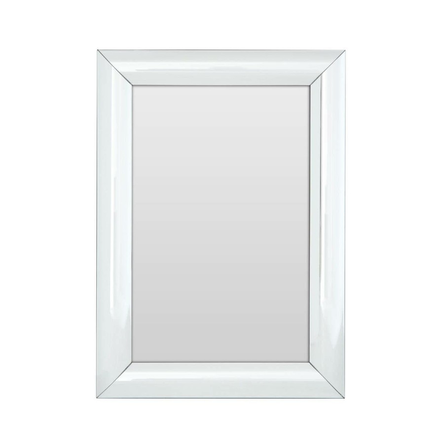 Bathe and Utility Fifty Five South Mirrors | Thick Silver Frame Rectangular Wall Mirror