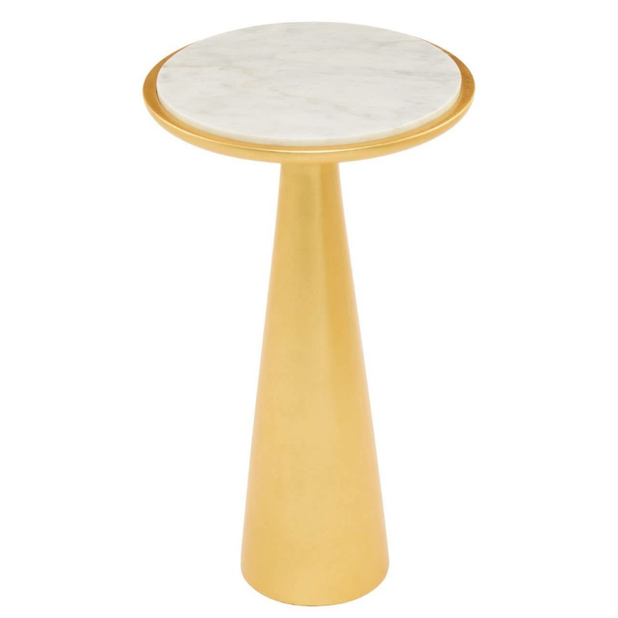 FURNITURE Fifty Five South Side Tables | Lino Large Gold Side Table
