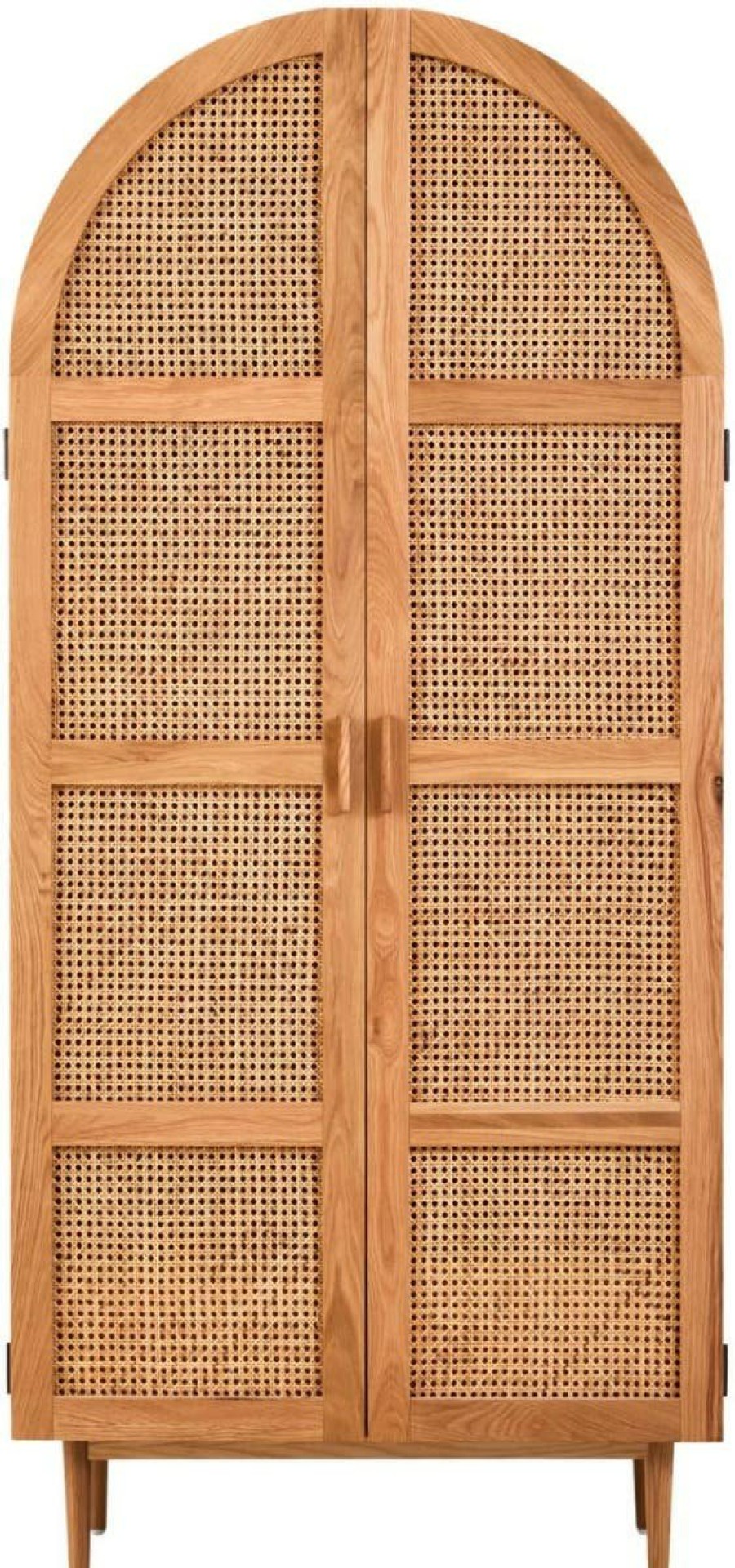 FURNITURE Fifty Five South Storage | Lyon 2 Door Natural Rattan And Oak Cabinet