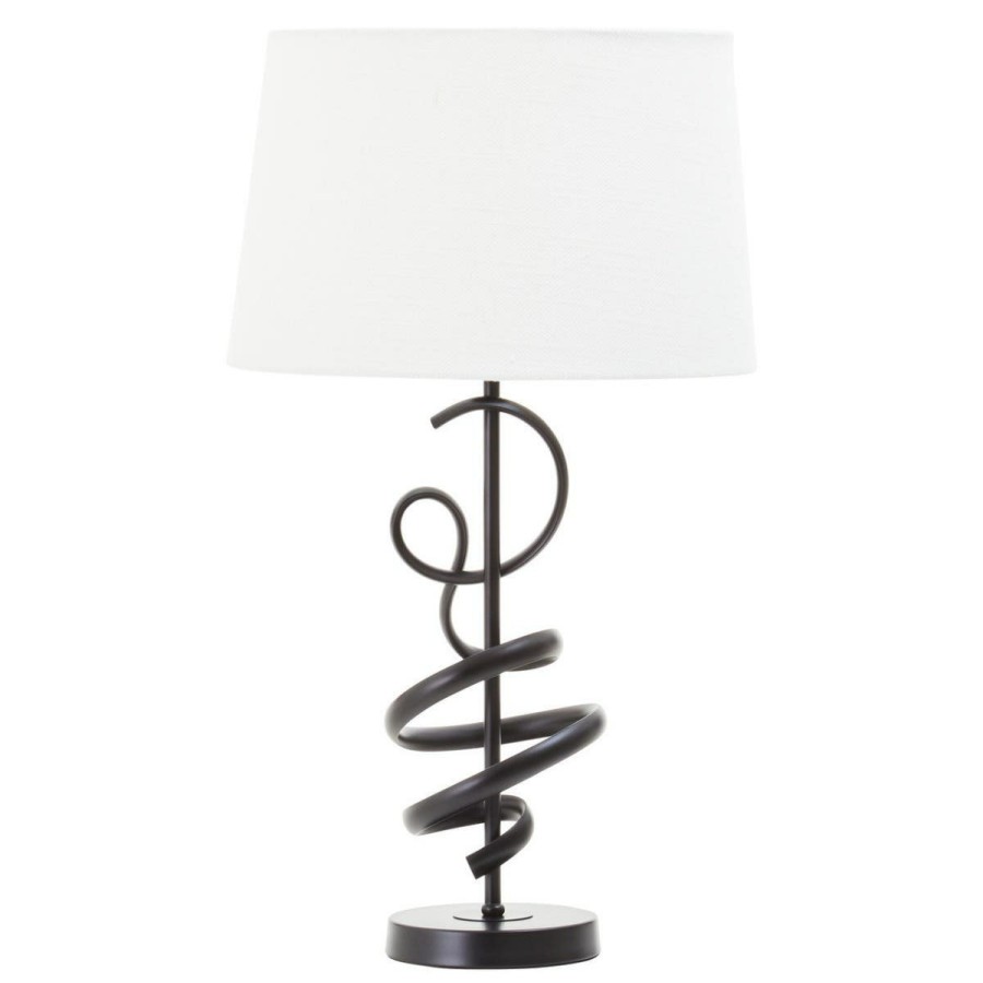Accessories Fifty Five South Table Lamps | Zavi Matte Black Squiggle Table Lamp