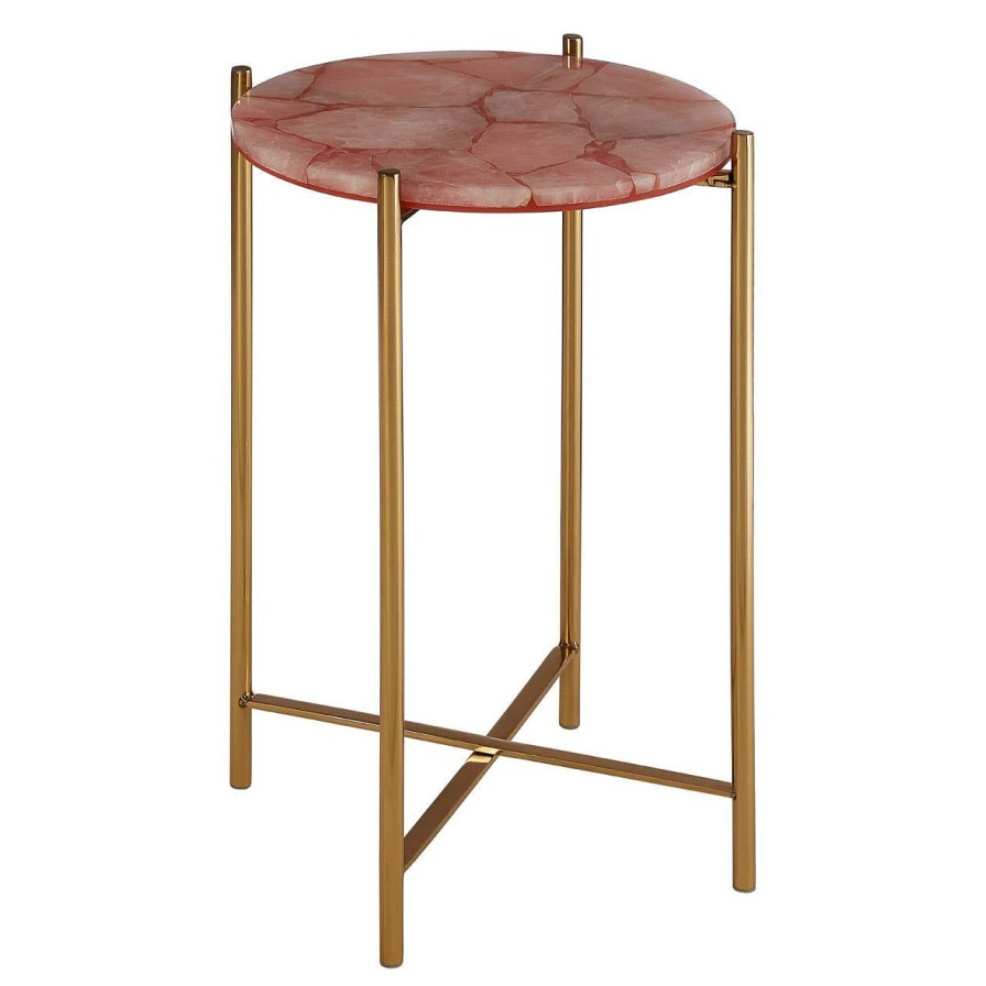 FURNITURE Fifty Five South Side Tables | Vita Pink Quartz Side Table
