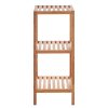 Bathe and Utility Premier Racks, Caddies and Shelf Units | 3 Tier Walnut Wood Bathroom Shelf Unit