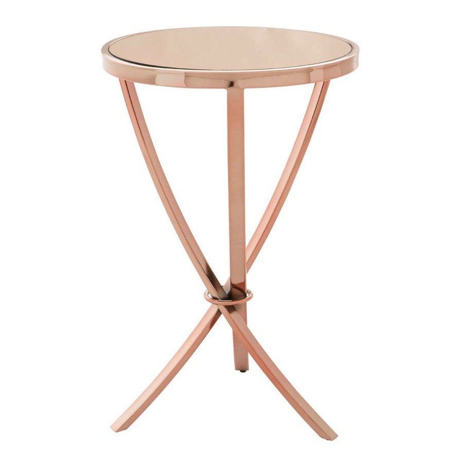 FURNITURE Premier Side Tables | Allure Rose Gold Pinched Side Table