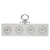 Accessories Fifty Five South Mantel Clocks | Hampstead Nickel Finish Time Zone Clock