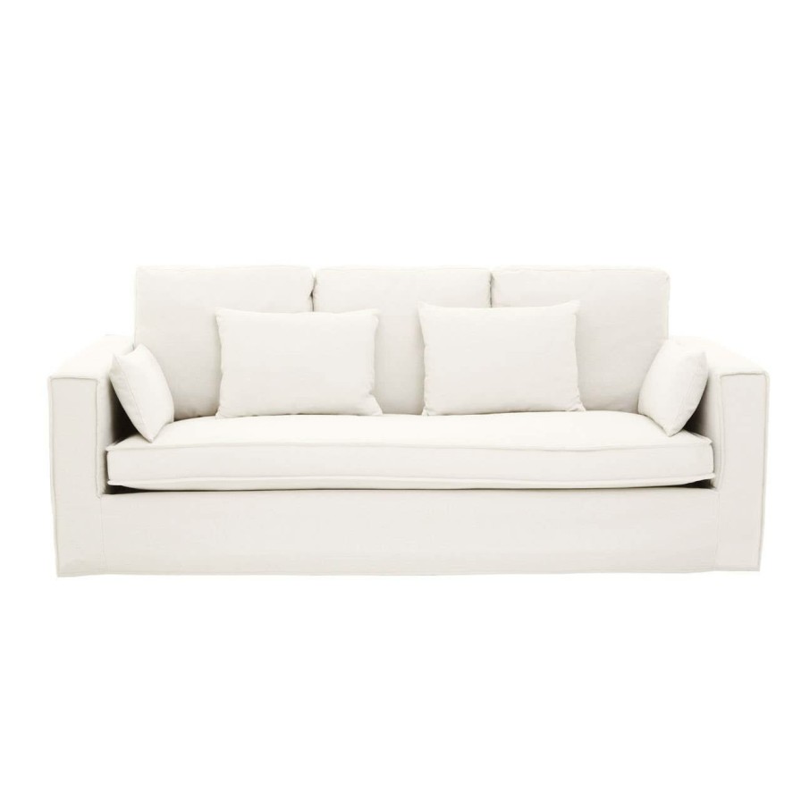 FURNITURE Fifty Five South Seating | Menton 3 Seat Cream Sofa