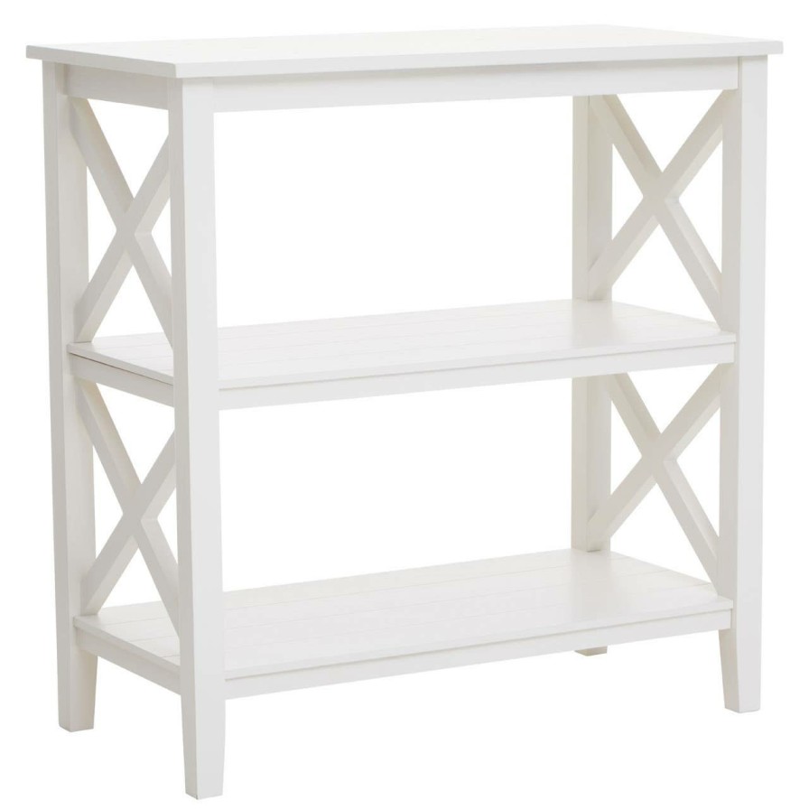 FURNITURE Premier Storage | Heritage Three Shelf Ivory Bookcase