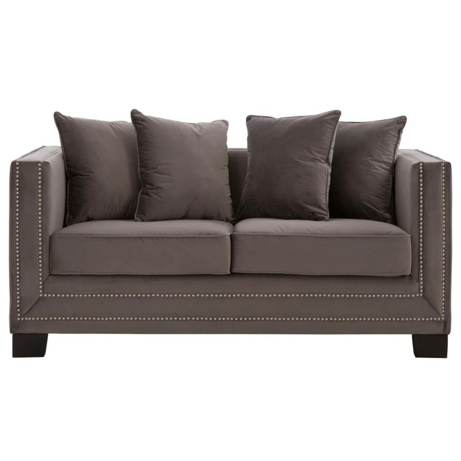 FURNITURE Fifty Five South Seating | Sofia 2 Seat Viola Brown Sofa
