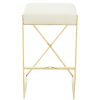 FURNITURE Fifty Five South Bar Seating | Azalea Ivory And Gold Finish Bar Stool
