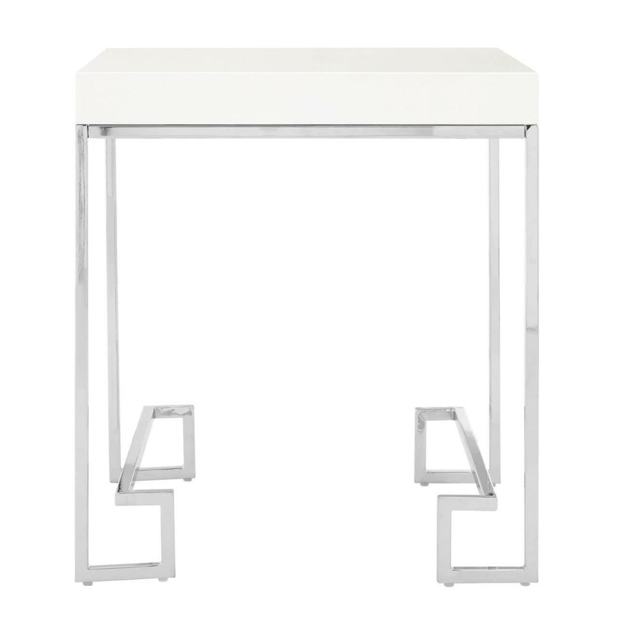 FURNITURE Premier Side Tables | Allure Chrome Angled Legs End Table