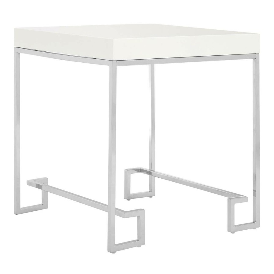 FURNITURE Premier Side Tables | Allure Chrome Angled Legs End Table