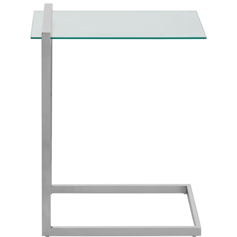 FURNITURE Fifty Five South Side Tables | Oria Chrome Finish End Table