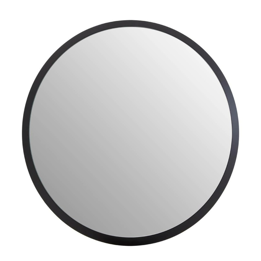 Bathe and Utility Premier Mirrors | Athena Discus Medium Black Wall Mirror