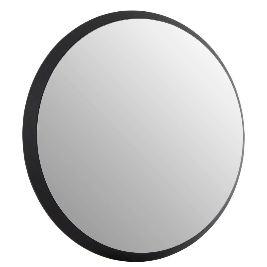 Bathe and Utility Premier Mirrors | Athena Discus Medium Black Wall Mirror