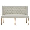 FURNITURE Fifty Five South Seating | Harrison 2 Seat Natural Linen Bench
