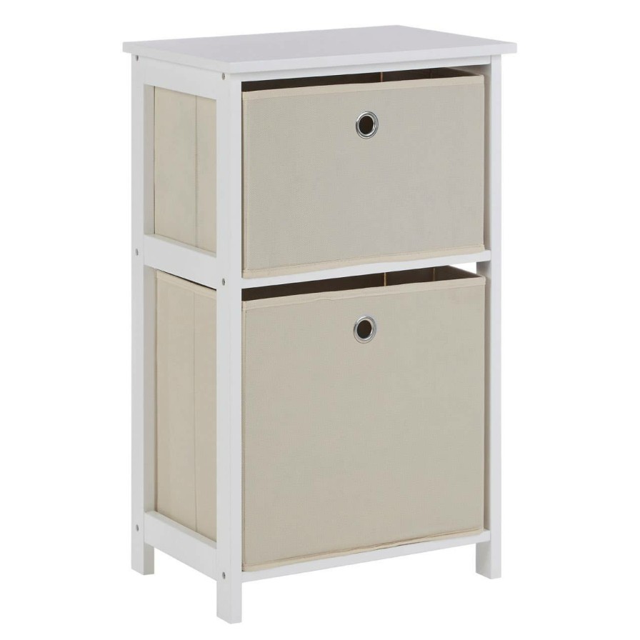 FURNITURE Premier Storage | Lindo 2 Natural Fabric Drawers Cabinet