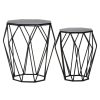 FURNITURE Premier Side Tables | Avantis Convex Black Tables