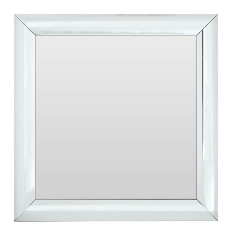 Bathe and Utility Fifty Five South Mirrors | Thick Silver Frame Small Square Wall Mirror