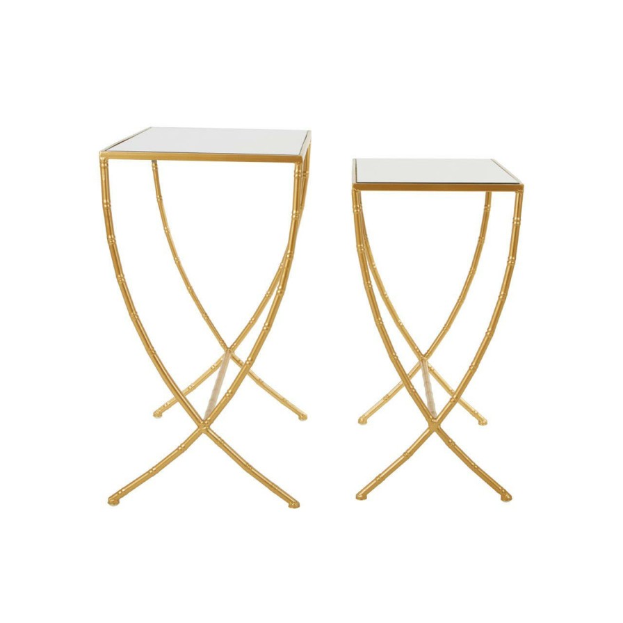 FURNITURE Premier Side Tables | Avantis Set Of 2 Bamboo Design Side Tables