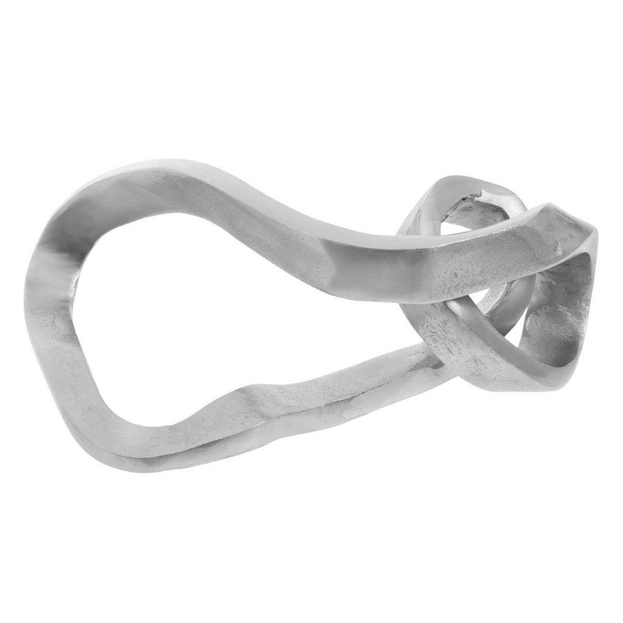 Accessories Fifty Five South Sculptures and Ornaments | Prato Silver Finish Abstract Knot Sculpture