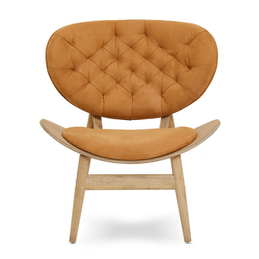 FURNITURE Fifty Five South Seating | Vinsi Dijon Velvet Chair With Natural Elm