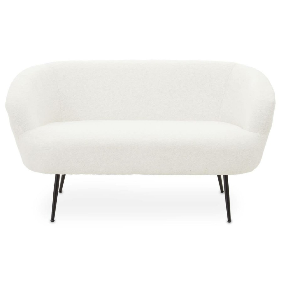 FURNITURE Fifty Five South Seating | Yazmin Two Seat Sofa With Black Finish Legs