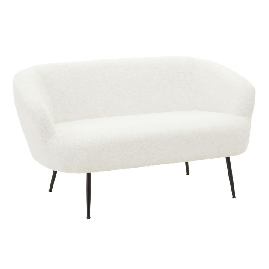 FURNITURE Fifty Five South Seating | Yazmin Two Seat Sofa With Black Finish Legs