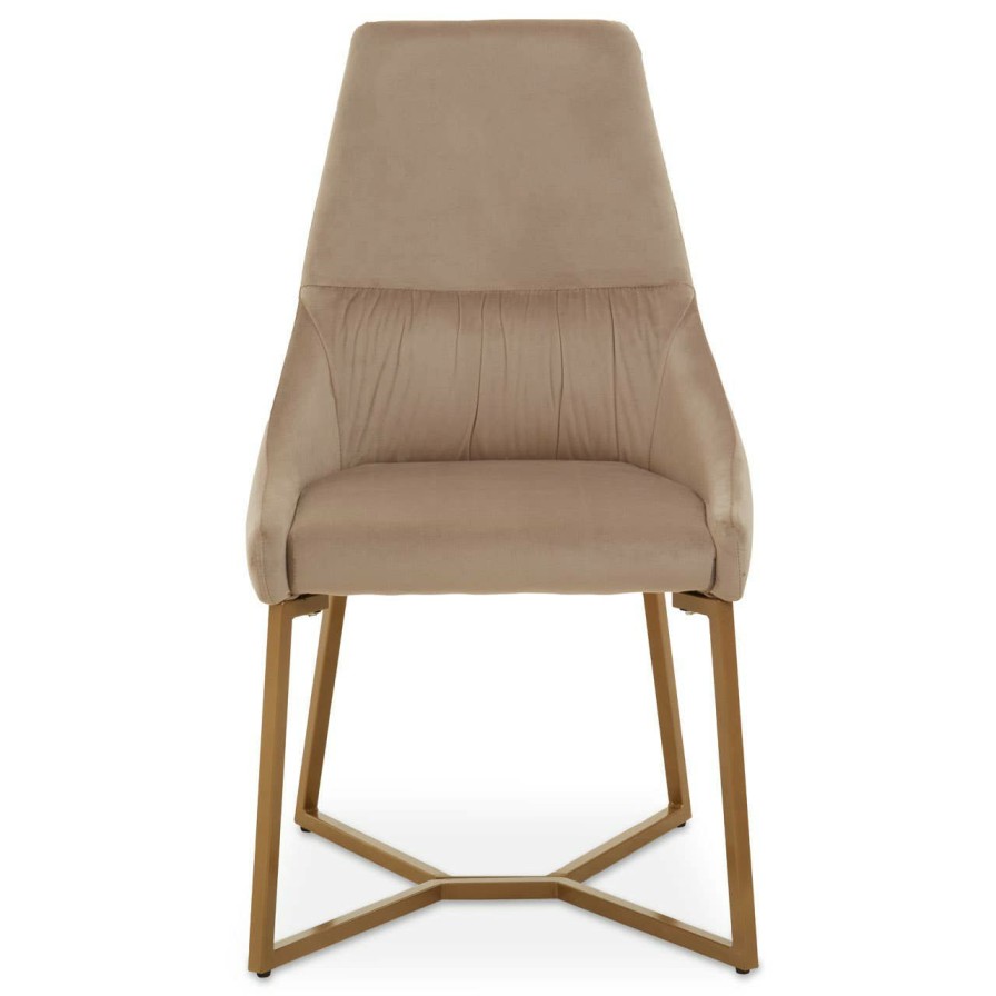 FURNITURE Fifty Five South Dining Chairs | Vieste Mink Velvet Dining Chair