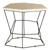 FURNITURE Fifty Five South Side Tables | Relic Onyx Stone Polygonal Side Table