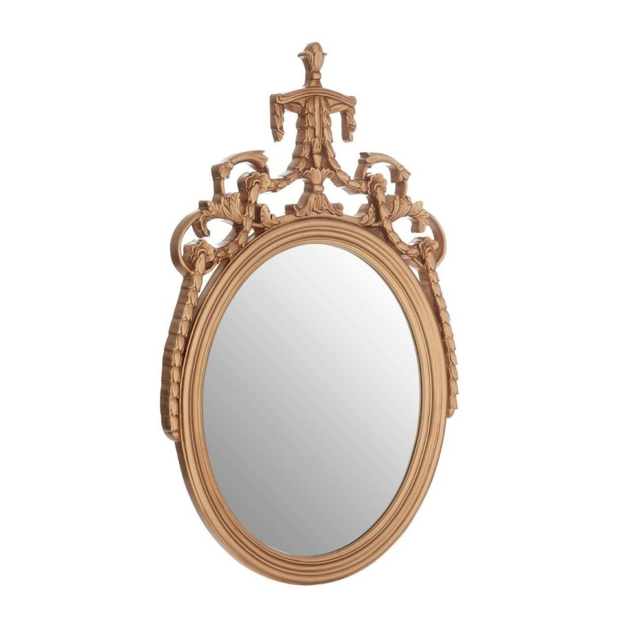 Bathe and Utility Premier Mirrors | Gold Finish Oval Acanthus Leaf Wall Mirror