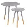 FURNITURE Premier Side Tables | Set Of Two Viborg Grey Round Side Tables