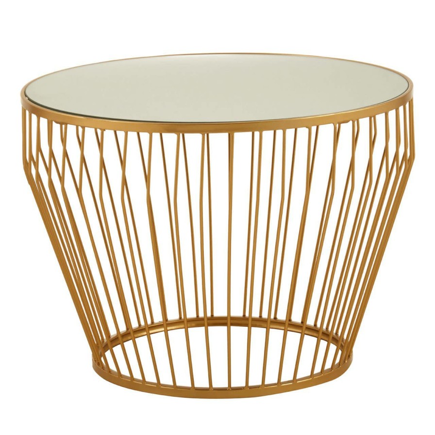 FURNITURE Premier Side Tables | Avantis Gold Finish Tapered Design Side Table