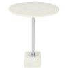 FURNITURE Fifty Five South Side Tables | Rabia White Marble Side Table