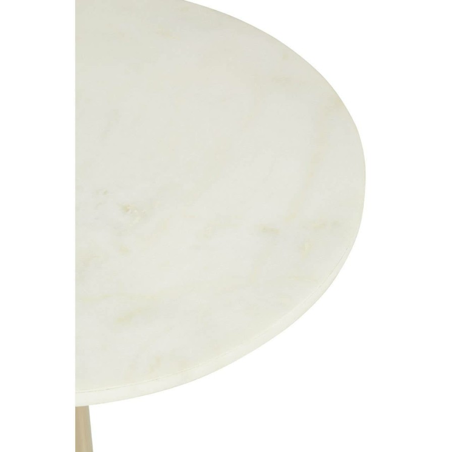 FURNITURE Fifty Five South Side Tables | Rabia White Marble Side Table