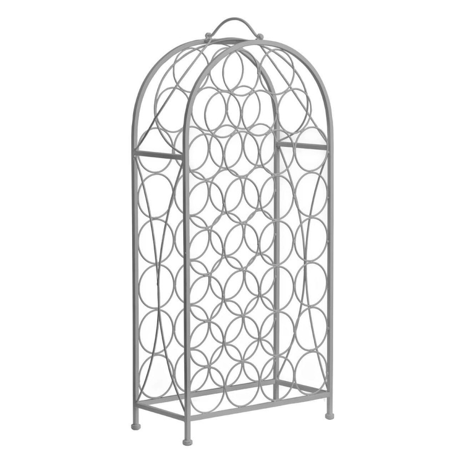 Kitchen and Dining Premier Wine Racks | Cafe Cassis Grey Powder 29 Bottles Wine Rack