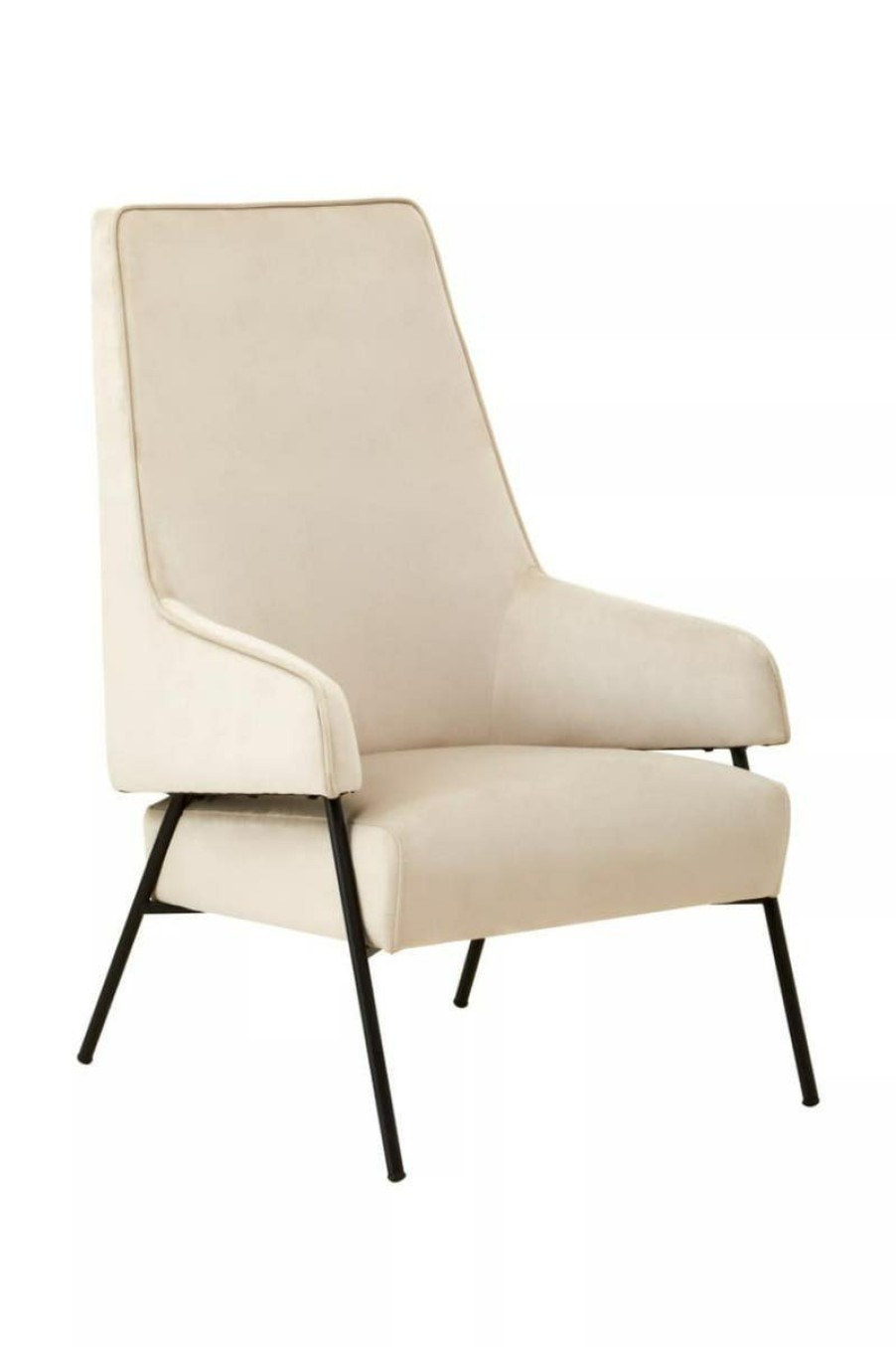 FURNITURE Fifty Five South Seating | Henia Cream Velvet Chair