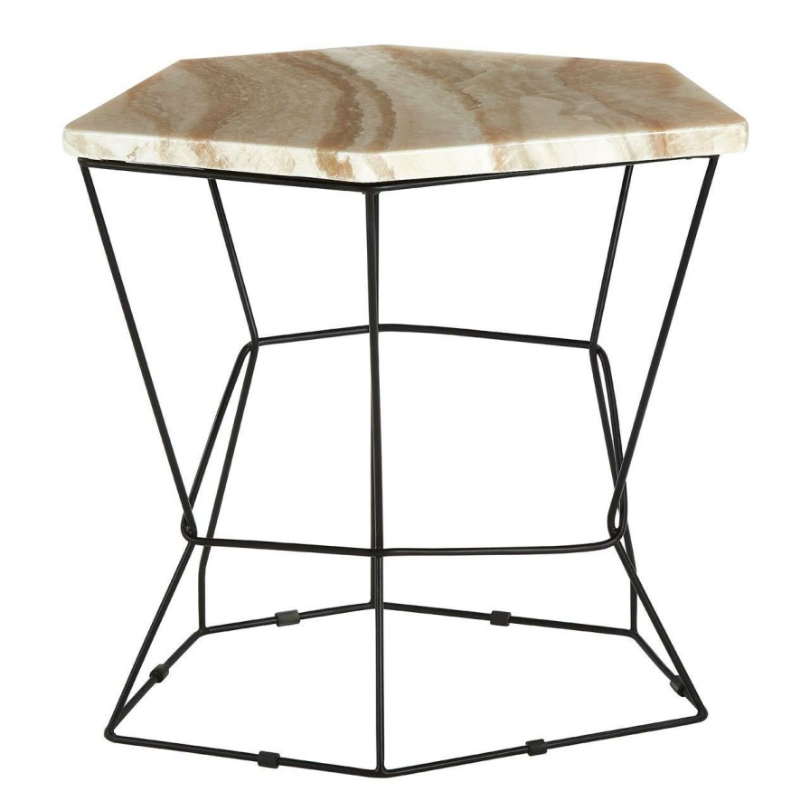 FURNITURE Fifty Five South Side Tables | Relic Side Table With Patterned Top