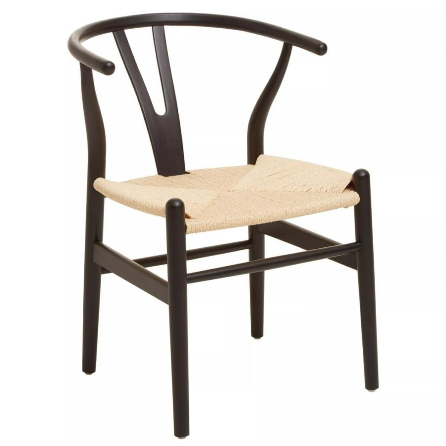 FURNITURE Fifty Five South Seating | Lyon Wishbone Matte Black Chair