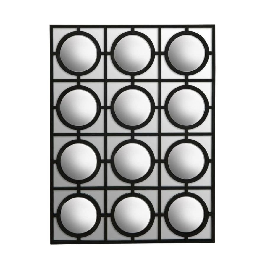 Bathe and Utility Fifty Five South Mirrors | Telese Black Finish Wall Mirror