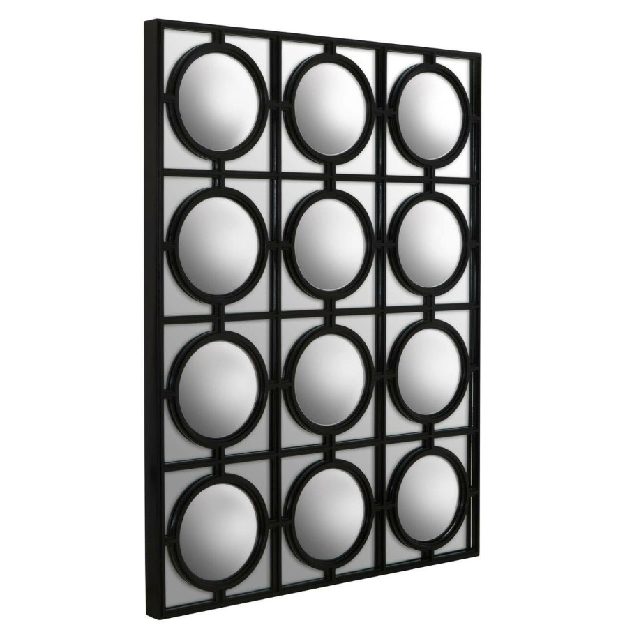 Bathe and Utility Fifty Five South Mirrors | Telese Black Finish Wall Mirror