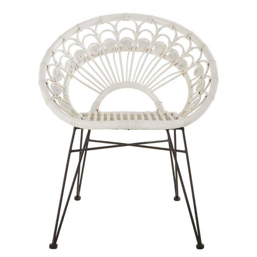 FURNITURE Fifty Five South Seating | Manado White Natural Rattan Chair