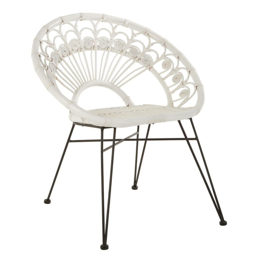 FURNITURE Fifty Five South Seating | Manado White Natural Rattan Chair